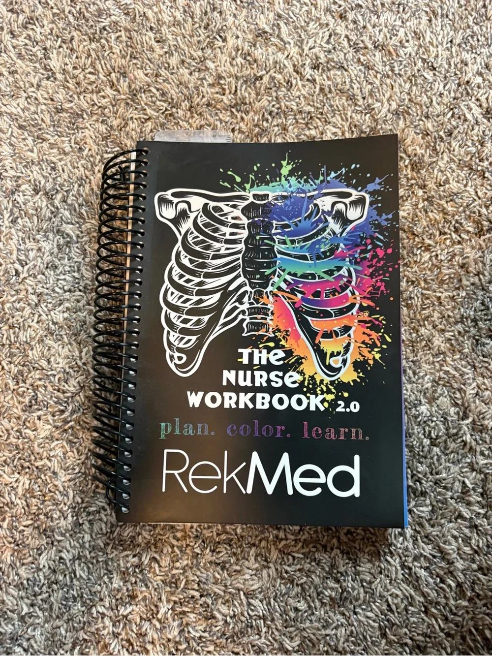 The Nurse Workbook 2.0 - Black with Multicolor Design